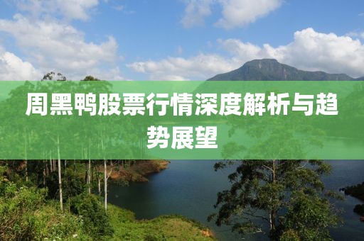 周黑鸭股票行情深度解析与趋势展望