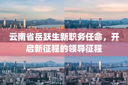 云南省岳跃生新职务任命，开启新征程的领导征程