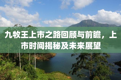 九牧王上市之路回顾与前瞻，上市时间揭秘及未来展望