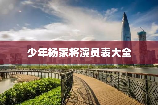 少年杨家将演员表大全