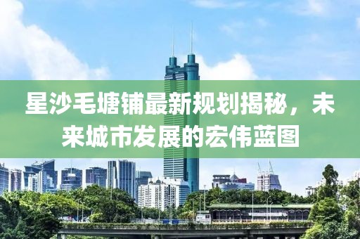 星沙毛塘铺最新规划揭秘，未来城市发展的宏伟蓝图