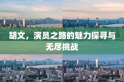 胡文，演员之路的魅力探寻与无尽挑战