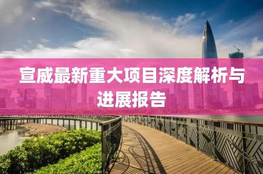 宣威最新重大项目深度解析与进展报告