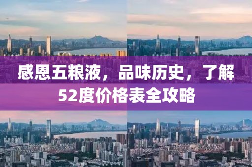 感恩五粮液，品味历史，了解52度价格表全攻略