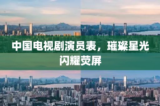 中国电视剧演员表，璀璨星光闪耀荧屏