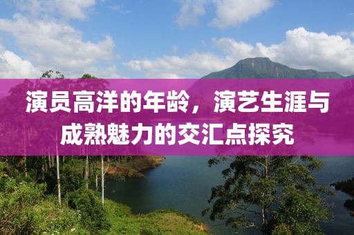 演员高洋的年龄，演艺生涯与成熟魅力的交汇点探究