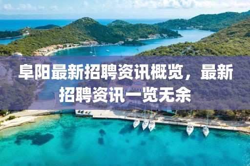阜阳最新招聘资讯概览，最新招聘资讯一览无余