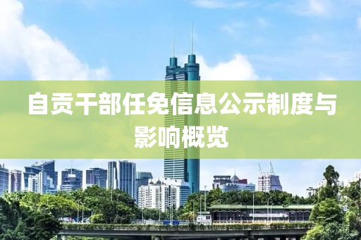 自贡干部任免信息公示制度与影响概览