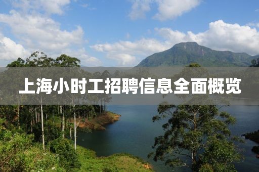 上海小时工招聘信息全面概览