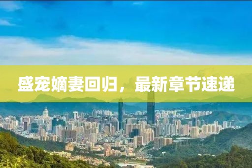 盛宠嫡妻回归，最新章节速递
