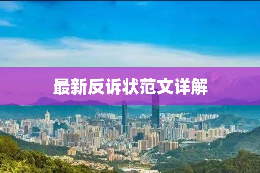 最新反诉状范文详解