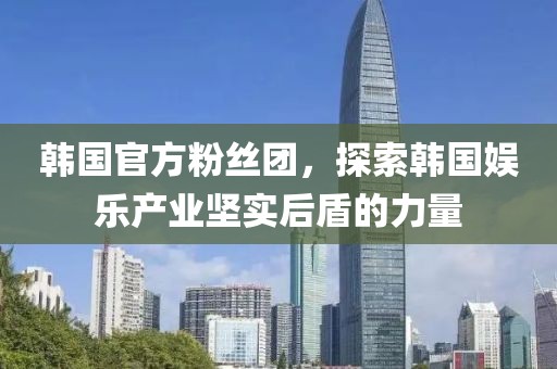 韩国官方粉丝团，探索韩国娱乐产业坚实后盾的力量