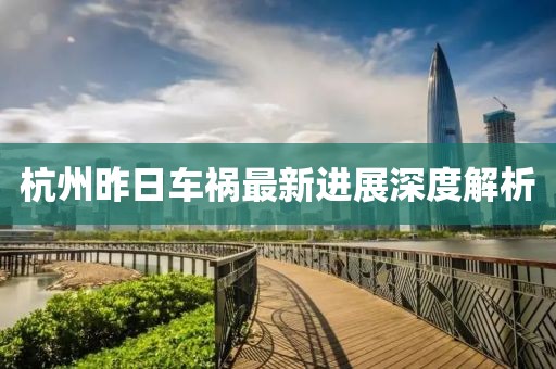 杭州昨日车祸最新进展深度解析