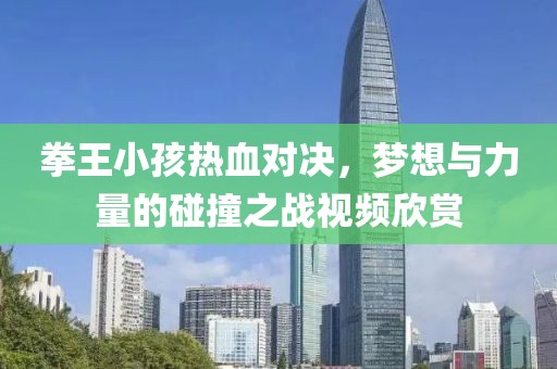 拳王小孩热血对决，梦想与力量的碰撞之战视频欣赏