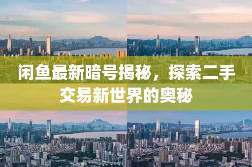闲鱼最新暗号揭秘，探索二手交易新世界的奥秘