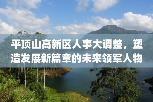 平顶山高新区人事大调整，塑造发展新篇章的未来领军人物