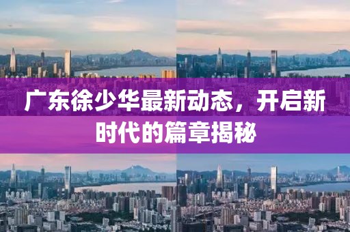 广东徐少华最新动态，开启新时代的篇章揭秘