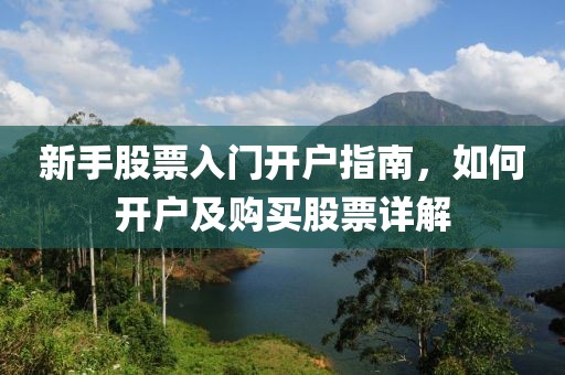 新手股票入门开户指南，如何开户及购买股票详解