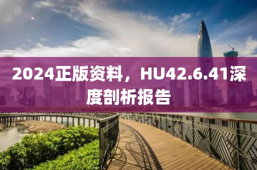 2024正版资料，HU42.6.41深度剖析报告