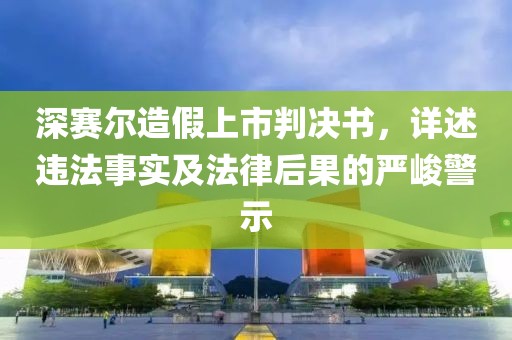 深赛尔造假上市判决书，详述违法事实及法律后果的严峻警示