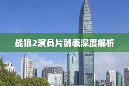 战狼2演员片酬表深度解析
