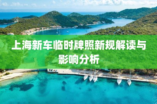 上海新车临时牌照新规解读与影响分析