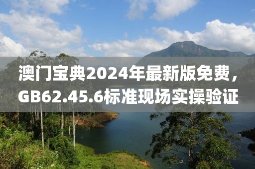 澳门宝典2024年最新版免费，GB62.45.6标准现场实操验证