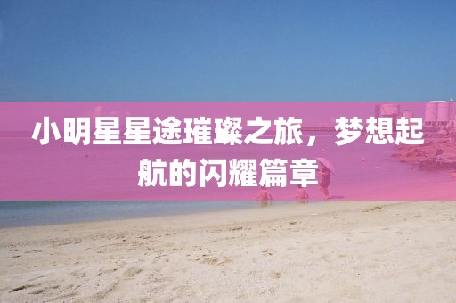 小明星星途璀璨之旅，梦想起航的闪耀篇章