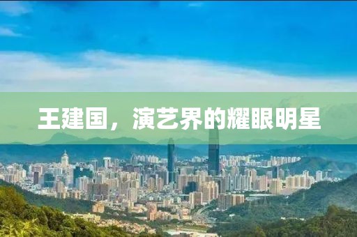 王建国，演艺界的耀眼明星
