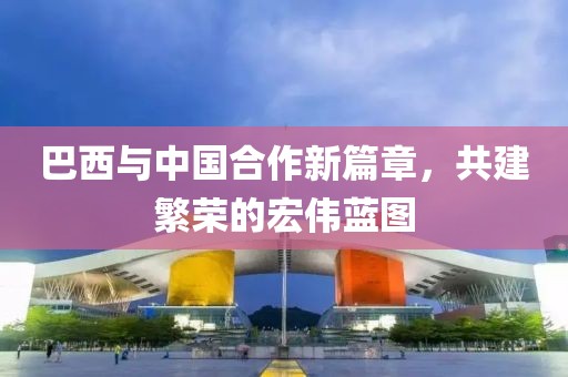 巴西与中国合作新篇章，共建繁荣的宏伟蓝图