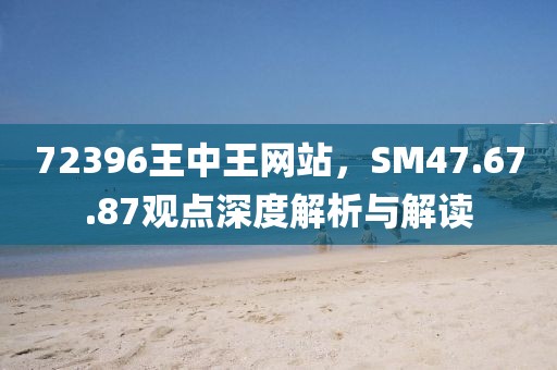 72396王中王网站，SM47.67.87观点深度解析与解读