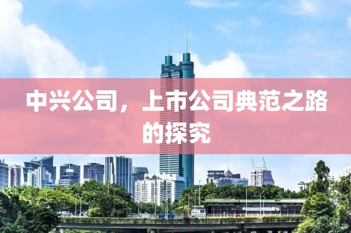 中兴公司，上市公司典范之路的探究