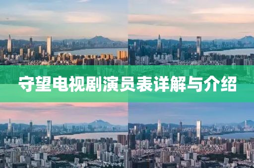 守望电视剧演员表详解与介绍