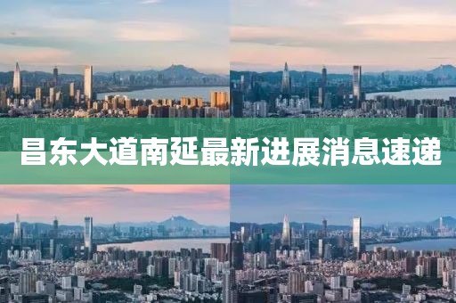 昌东大道南延最新进展消息速递
