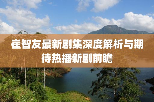 崔智友最新剧集深度解析与期待热播新剧前瞻