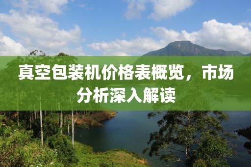 真空包装机价格表概览，市场分析深入解读
