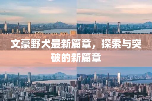 文豪野犬最新篇章，探索与突破的新篇章