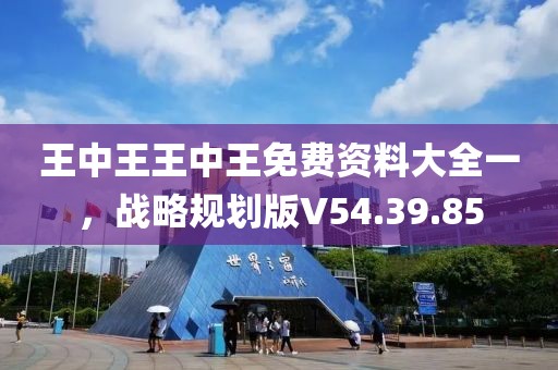 王中王王中王免费资料大全一，战略规划版V54.39.85