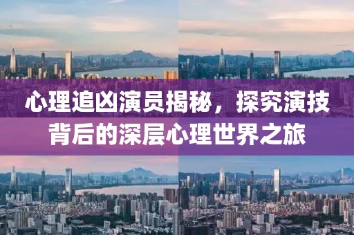 心理追凶演员揭秘，探究演技背后的深层心理世界之旅