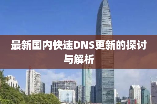 最新国内快速DNS更新的探讨与解析