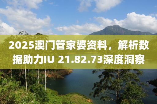 2025澳门管家婆资料，解析数据助力IU 21.82.73深度洞察