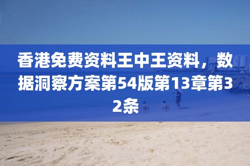 香港免费资料王中王资料，数据洞察方案第54版第13章第32条