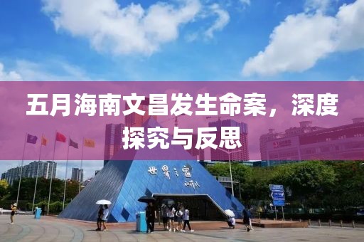 五月海南文昌发生命案，深度探究与反思