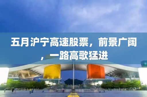 五月沪宁高速股票，前景广阔，一路高歌猛进