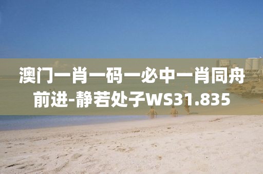 澳门一肖一码一必中一肖同舟前进-静若处子WS31.835