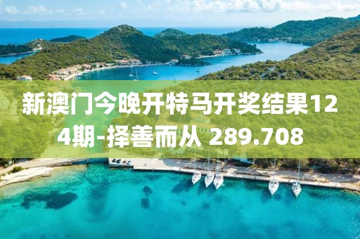 新澳门今晚开特马开奖结果124期-择善而从 289.708