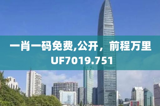 一肖一码免费,公开，前程万里 UF7019.751