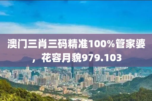 澳门三肖三码精准100%管家婆，花容月貌979.103