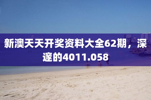 新澳天天开奖资料大全62期，深邃的4011.058