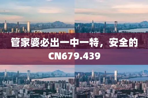 管家婆必出一中一特，安全的CN679.439